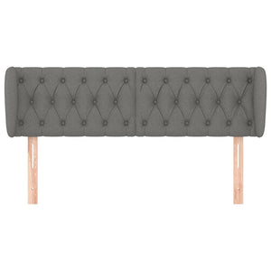 Kopfteil mit Ohren Dunkelgrau 163x23x78/88 cm Stoff