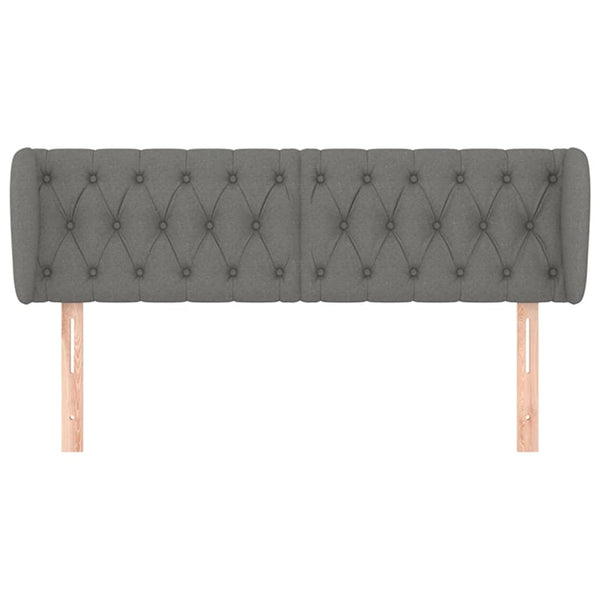 Kopfteil mit Ohren Dunkelgrau 163x23x78/88 cm Stoff