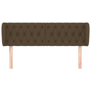 Kopfteil mit Ohren Dunkelbraun 163x23x78/88 cm Stoff