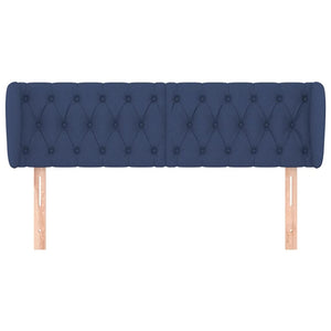 Kopfteil mit Ohren Blau 163x23x78/88 cm Stoff