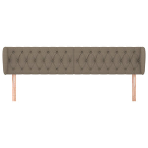 Kopfteil mit Ohren Taupe 183x23x78/88 cm Stoff