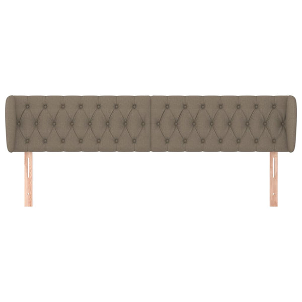 Kopfteil mit Ohren Taupe 203x23x78/88 cm Stoff