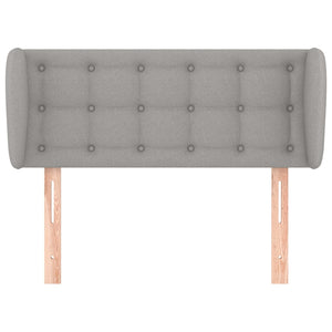 Kopfteil mit Ohren Hellgrau 83x23x78/88 cm Stoff