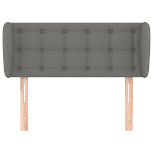 vidaXL Tête de lit à oreilles Gris foncé 83x23x78/88 cm Tissu
