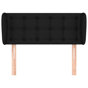Kopfteil mit Ohren Schwarz 83x23x78/88 cm Stoff