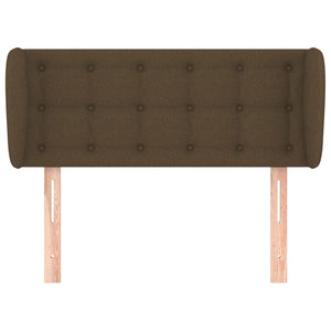 Kopfteil mit Ohren Dunkelbraun 83x23x78/88 cm Stoff