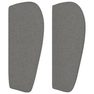 vidaXL Tête de lit à oreilles Gris foncé 93x23x78/88 cm Tissu