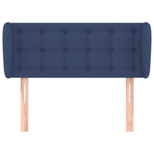 Kopfteil mit Ohren Blau 93x23x78/88 cm Stoff