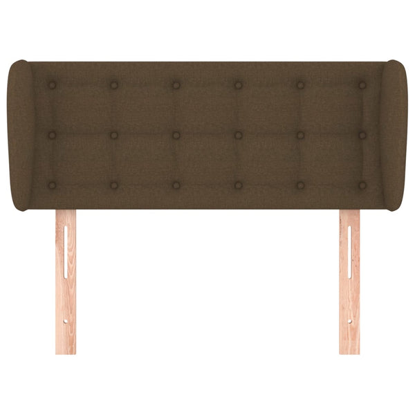 Kopfteil mit Ohren Dunkelbraun 103x23x78/88 cm Stoff
