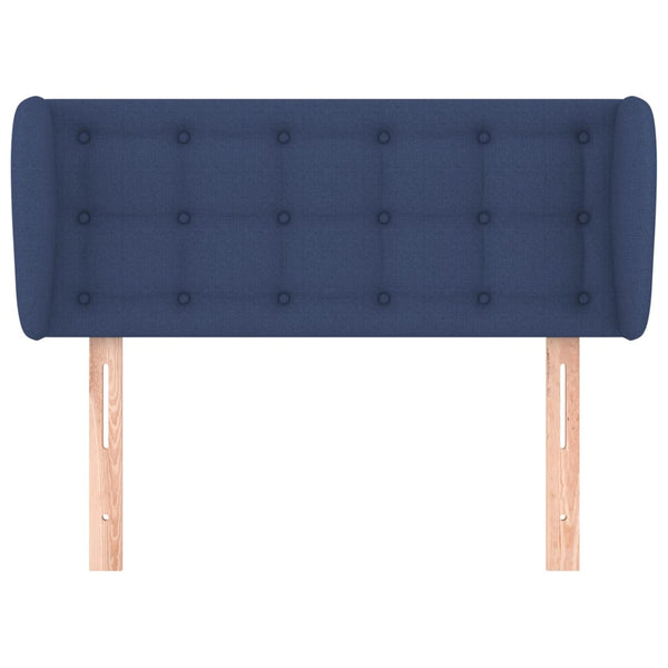 Kopfteil mit Ohren Blau 103x23x78/88 cm Stoff