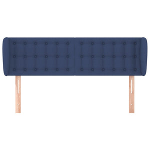 Kopfteil mit Ohren Blau 147x23x78/88 cm Stoff