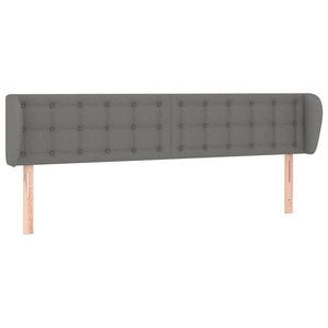 Kopfteil mit Ohren Dunkelgrau 183x23x78/88 cm Stoff