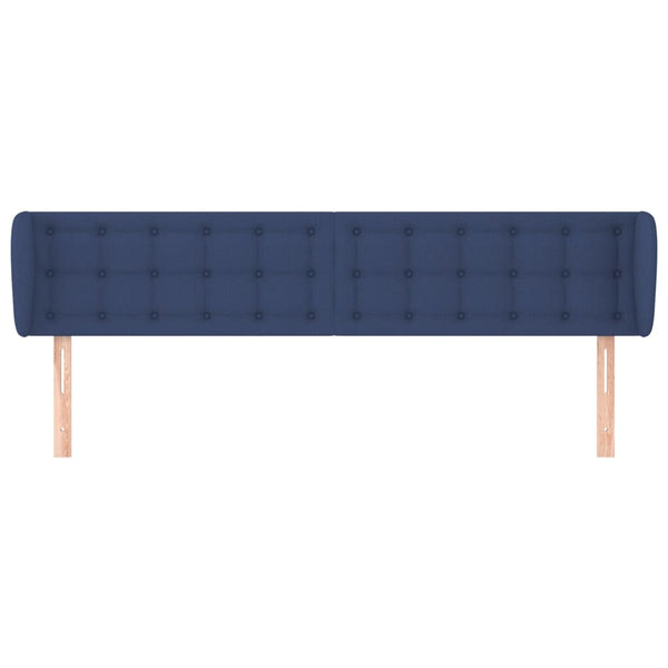 Kopfteil mit Ohren Blau 203x23x78/88 cm Stoff