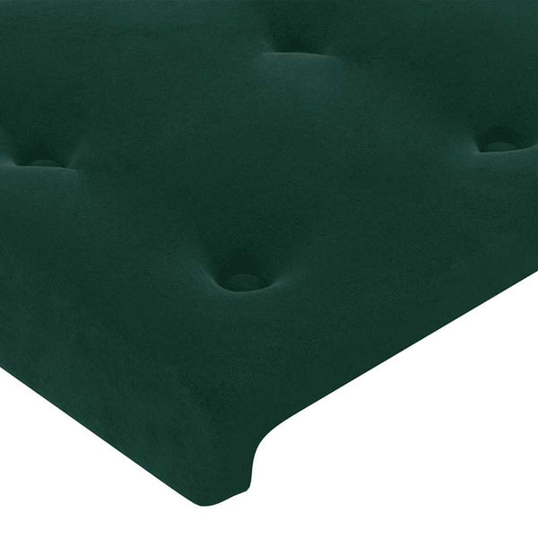 Kopfteil mit Ohren Dunkelgrün 93x23x78/88 cm Samt