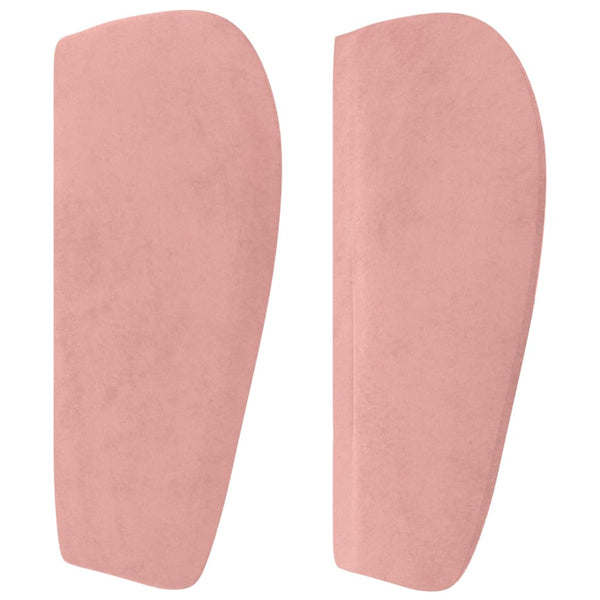vidaXL Tête de lit à oreilles Rose 93x23x78/88 cm Velours