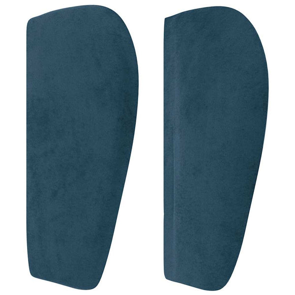 vidaXL Tête de lit avec oreilles Bleu foncé 103x23x78/88 cm Velours