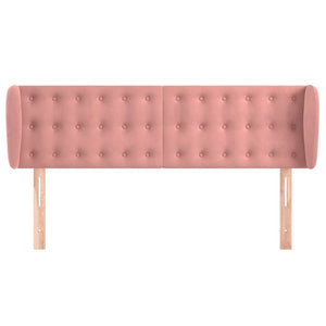 Kopfteil mit Ohren Rosa 147x23x78/88 cm Samt