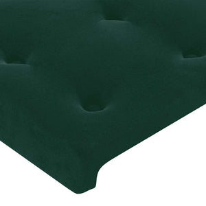 Kopfteil mit Ohren Dunkelgrün 183x23x78/88 cm Samt