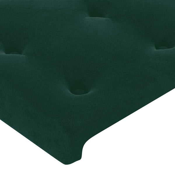 Kopfteil mit Ohren Dunkelgrün 183x23x78/88 cm Samt
