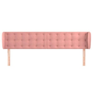 vidaXL Tête de lit avec oreilles rose 183x23x78/88 cm velours