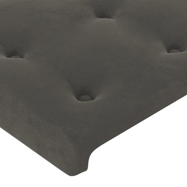 Kopfteil mit Ohren Dunkelgrau 203x23x78/88 cm Samt