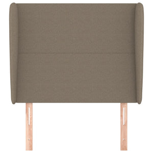Kopfteil mit Ohren Taupe 83x23x118/128 cm Stoff