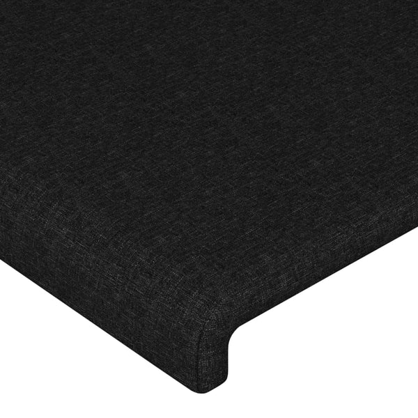 vidaXL Tête de lit avec oreilles Noir 93x23x118/128 cm Tissu