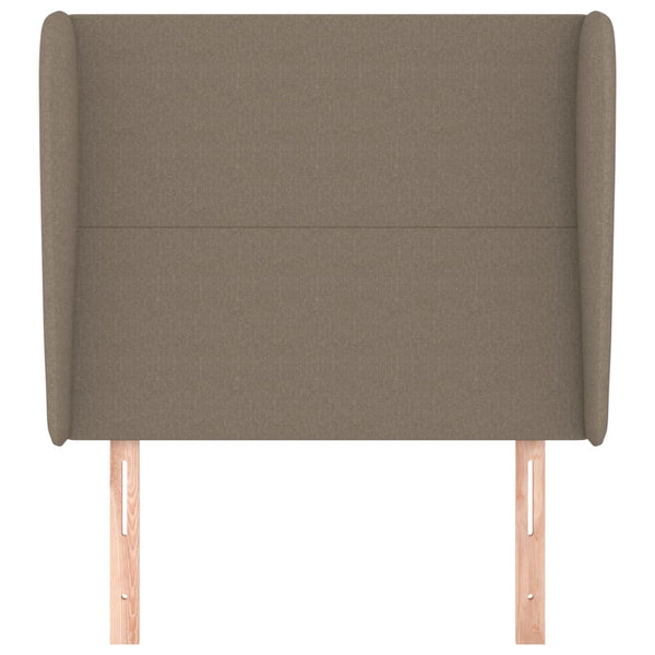 Kopfteil mit Ohren Taupe 103x23x118/128 cm Stoff