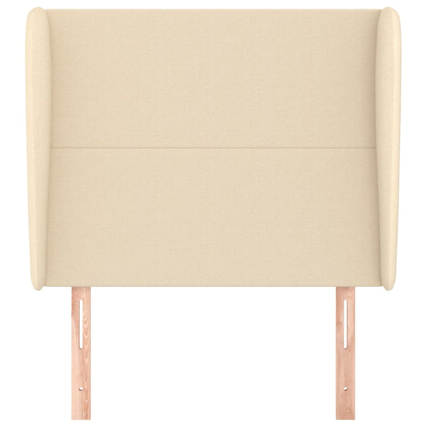 Kopfteil mit Ohren Creme 103x23x118/128 cm Stoff