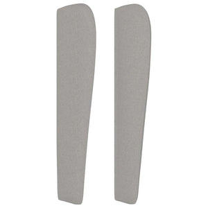 Kopfteil mit Ohren Hellgrau 147x23x118/128 cm Stoff