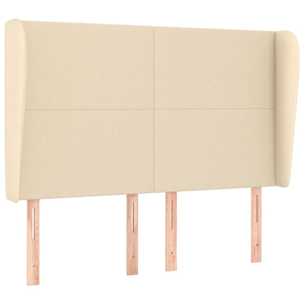Kopfteil mit Ohren Creme 147x23x118/128 cm Stoff