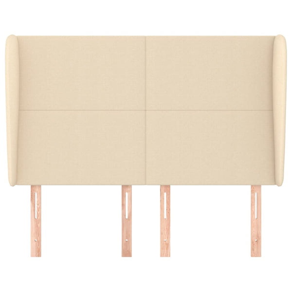 Kopfteil mit Ohren Creme 147x23x118/128 cm Stoff