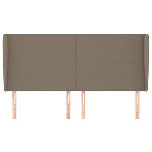 Kopfteil mit Ohren Taupe 183x23x118/128 cm Stoff