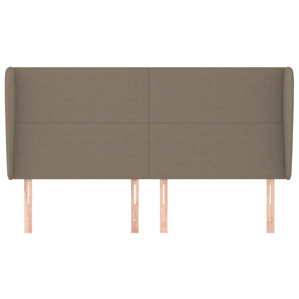 Kopfteil mit Ohren Taupe 183x23x118/128 cm Stoff