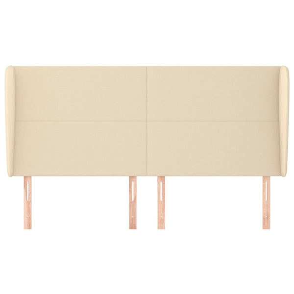 Kopfteil mit Ohren Creme 183x23x118/128 cm Stoff