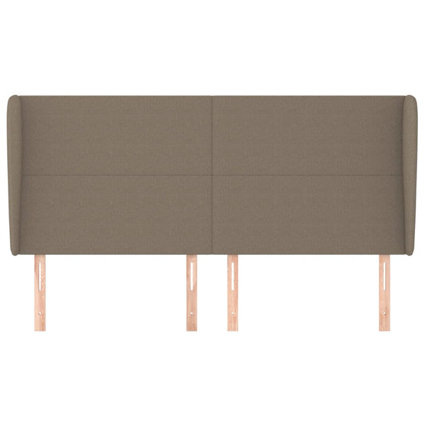 Kopfteil mit Ohren Taupe 203x23x118/128 cm Stoff
