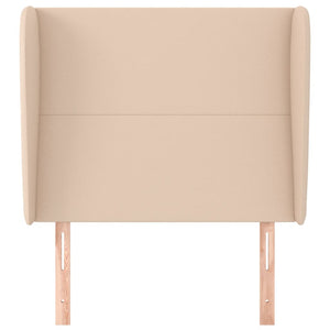Kopfteil mit Ohren Cappuccino-Braun 83x23x118/128 cm Kunstleder