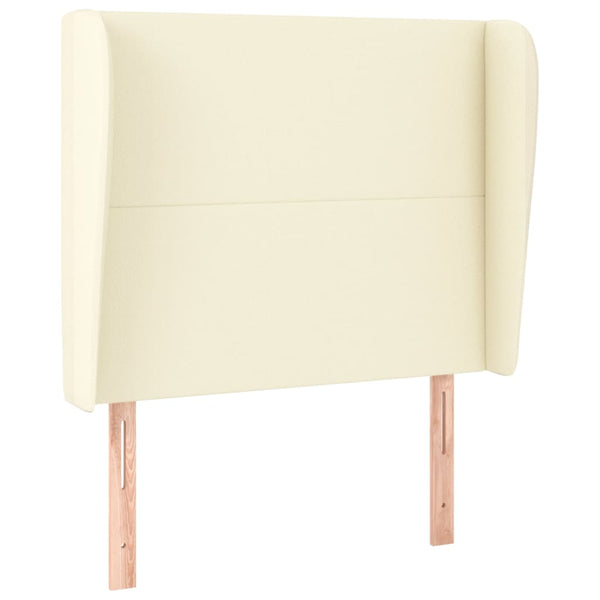 vidaXL Tête de lit avec oreilles crème 93x23x118/128 cm similicuir