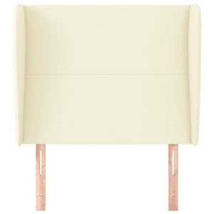 vidaXL Tête de lit avec oreilles crème 93x23x118/128 cm similicuir
