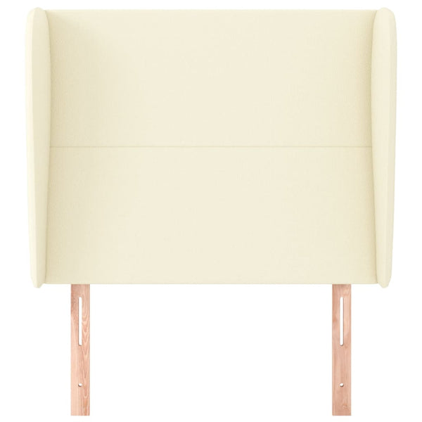 vidaXL Tête de lit avec oreilles crème 93x23x118/128 cm similicuir