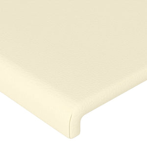 vidaXL Tête de lit avec oreilles crème 93x23x118/128 cm similicuir