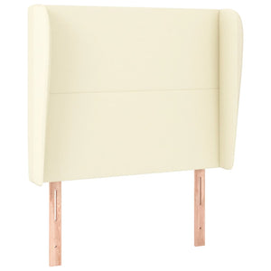 vidaXL Tête de lit à oreilles Crème 103x23x118/128 cm Similicuir