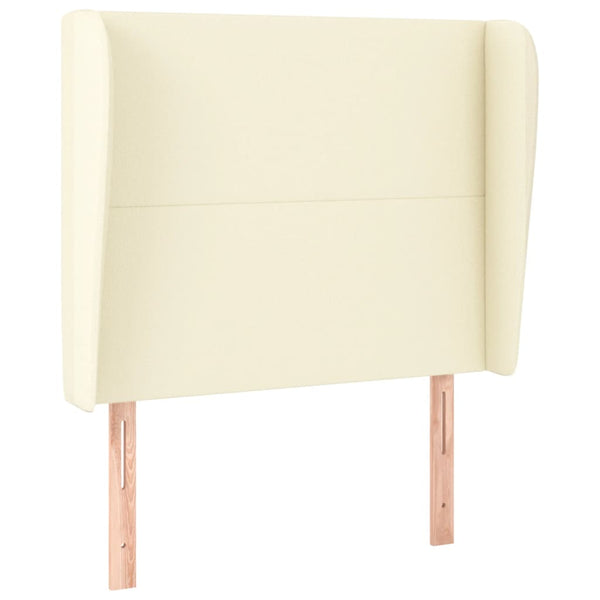 vidaXL Tête de lit à oreilles Crème 103x23x118/128 cm Similicuir