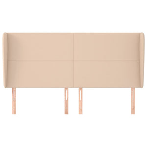 Kopfteil mit Ohren Cappuccino-Braun 183x23x118/128cm Kunstleder