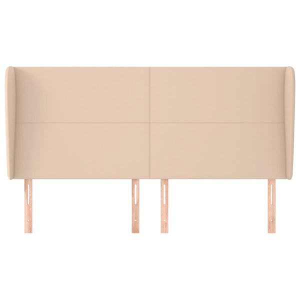 Kopfteil mit Ohren Cappuccino-Braun 183x23x118/128cm Kunstleder
