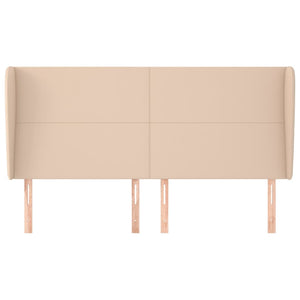 Kopfteil mit Ohren Cappuccino-Braun 203x23x118/128cm Kunstleder