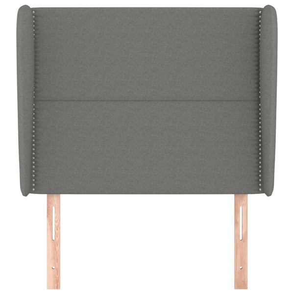 Kopfteil mit Ohren Dunkelgrau 83x23x118/128 cm Stoff