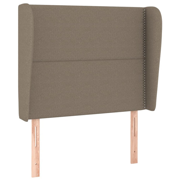 Kopfteil mit Ohren Taupe 93x23x118/128 cm Stoff