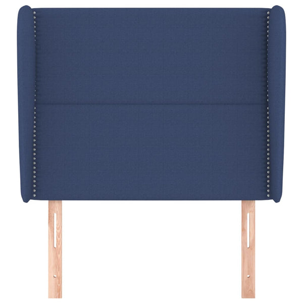 Kopfteil mit Ohren Blau 93x23x118/128 cm Stoff