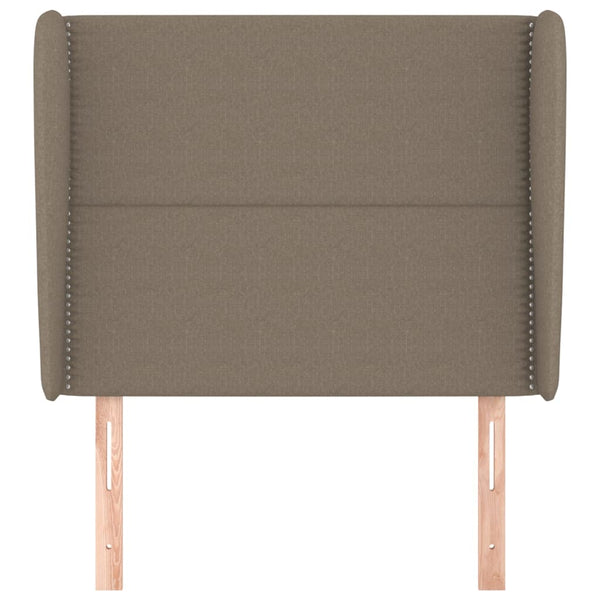 Kopfteil mit Ohren Taupe 103x23x118/128 cm Stoff